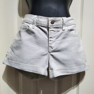 OLD NAVY White Denim Semi-Fitted Shorts with Cuffed Hem, Size 8R